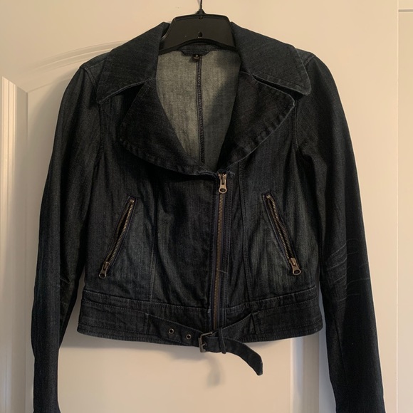 Women’s Express Motorcycle Jean Jacket - Picture 2 of 8